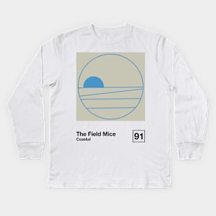 Coastal / Minimalist Style Graphic Artwork Poster Design Kids Long Sleeve T-Shirt